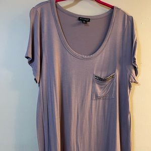 Lavender Grey top. Super cute. Stud detail